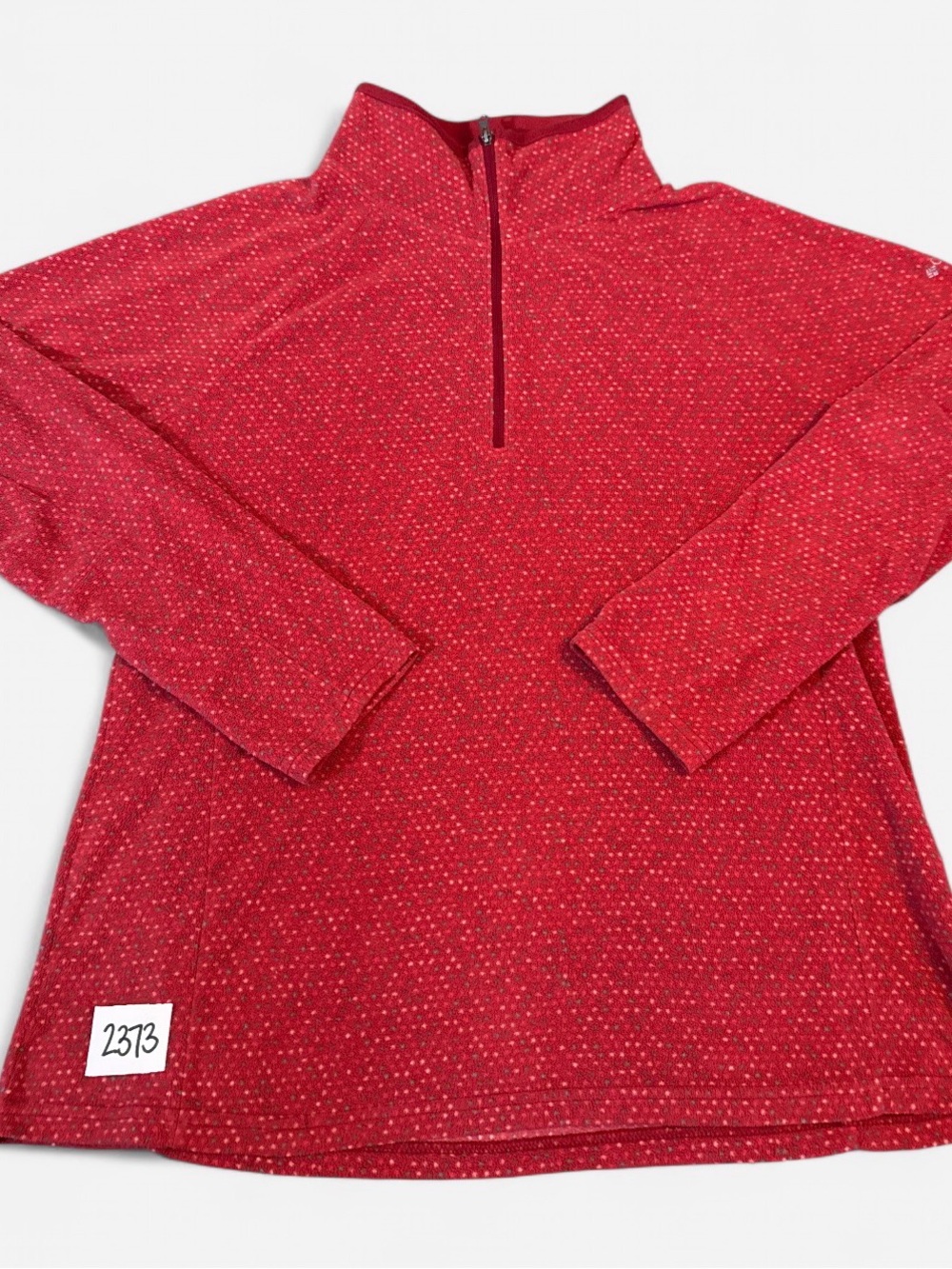 Columbia Fleece Red Half-Zip Pullover Sweatshirt